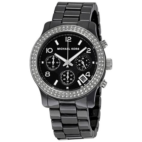 michael kors black ceramic watch mk5190|Michael Kors Watch Runway Chronograph 39mm Black Ceramic .